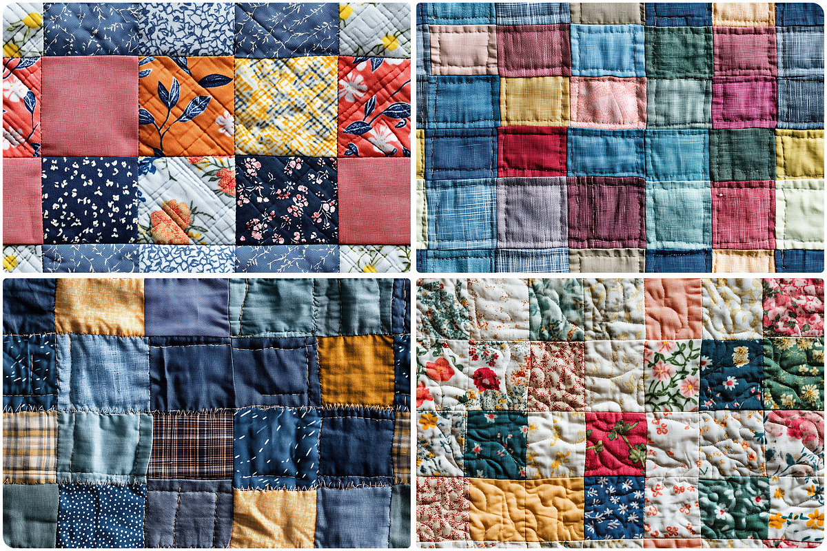 30 Quilting Texture Backgrounds, a Texture Graphic by Textures & Backgrounds (Photo 3 of 10)