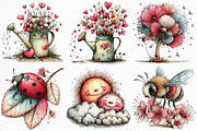 Whmisy Hello Spring Clipart Png, an Illustration by Craft Nest (Thumbnail 4 of 11)