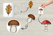 Mushroom Foraging: Patterns&Clipart, a Pattern Graphic by Elatedowl (Thumbnail 5 of 13)