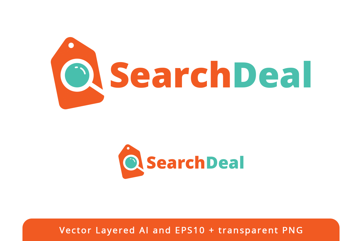 Search Deal logo design, a Branding & Logo Template by Manudesign