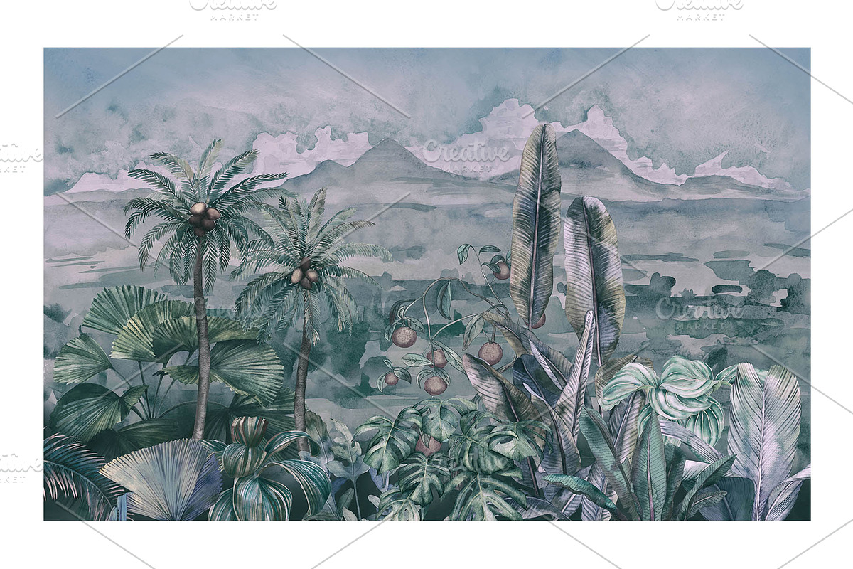 Equatorial. Tropical landscape, a Background Graphic by emeraldthue (Photo 11 of 17)