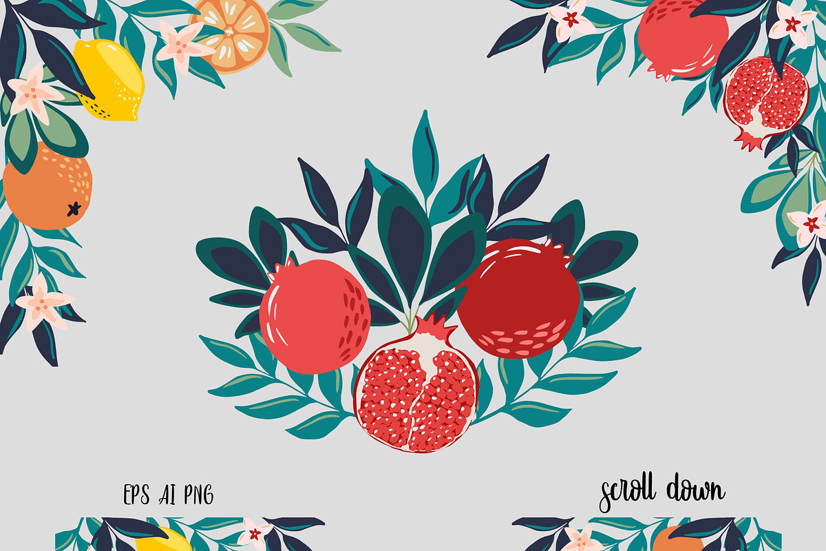 Fruit garden collection, a Decorative Illustration by Cozy pattern shop (Photo 3 of 9)