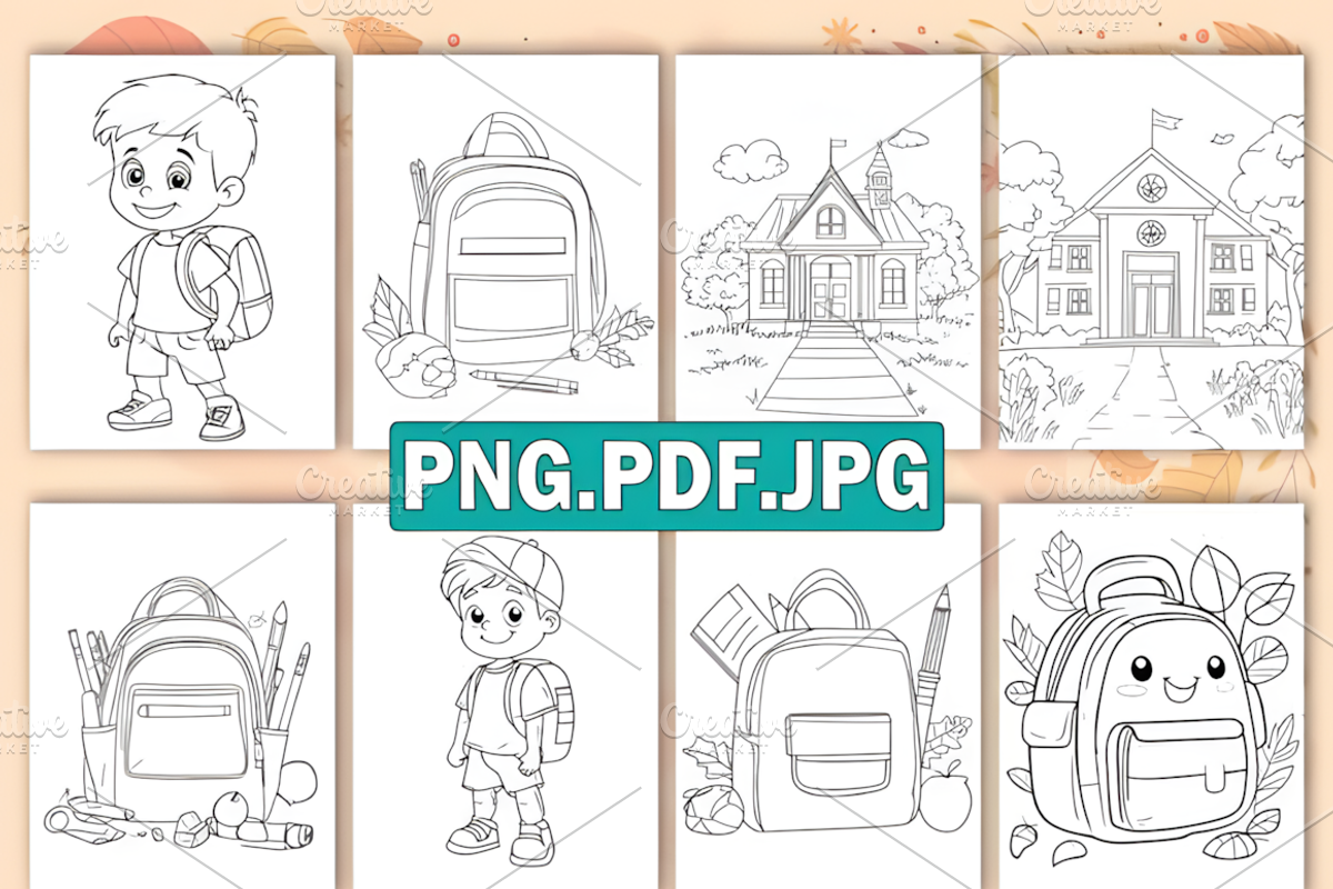 Back to School Coloring Pages, an Education Illustration by Coco Bloom (Photo 3 of 4)