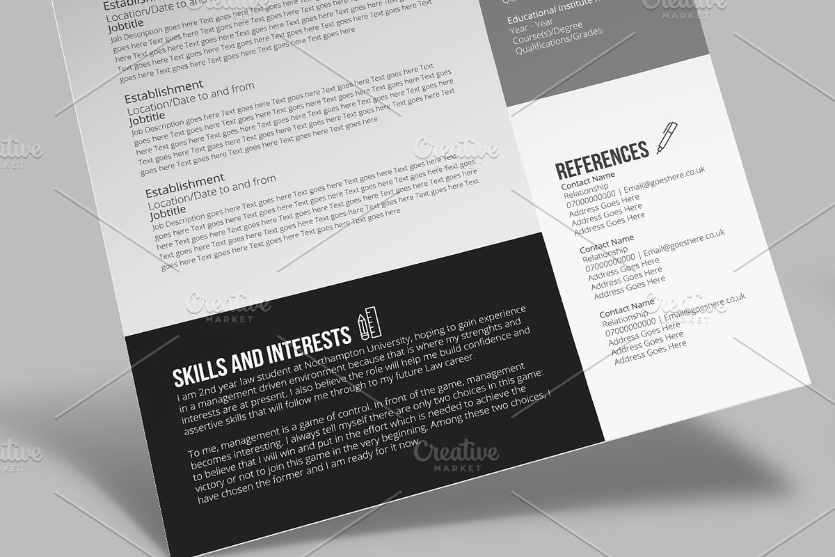 6 Shades CV/Resume, a Resume Template by Valeur Design (Photo 4 of 5)