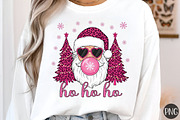 Pink Christmas Leopard Tree Santa PN, an Illustration by Libby Wishes (Thumbnail 1 of 6)