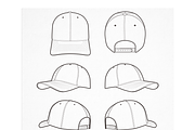 Baseball Cap fashion flat sketch | Illustrations ~ Creative Market