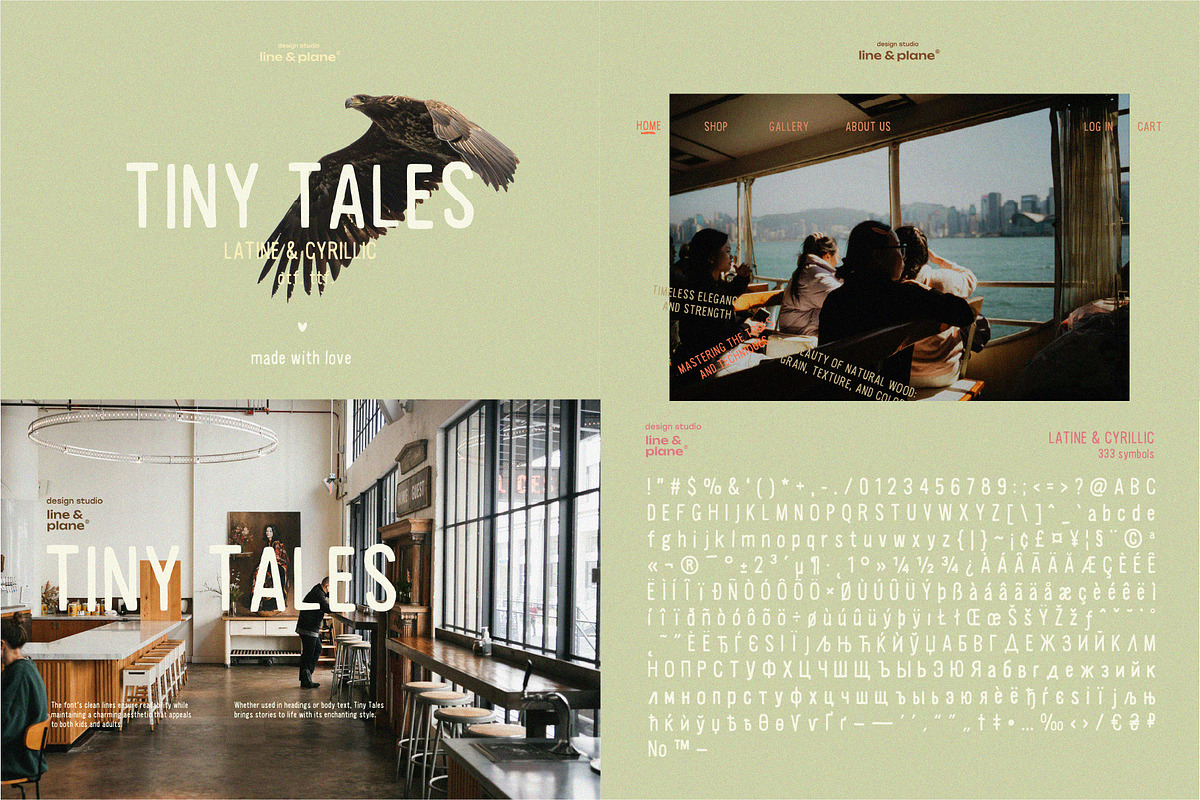 Bundle 4 Fonts Latine & Cyrillic, a Handwritten Font by line & plane (Photo 4 of 5)