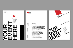 Typographic Minimal Poster Layout, a Poster Template by wavebreak