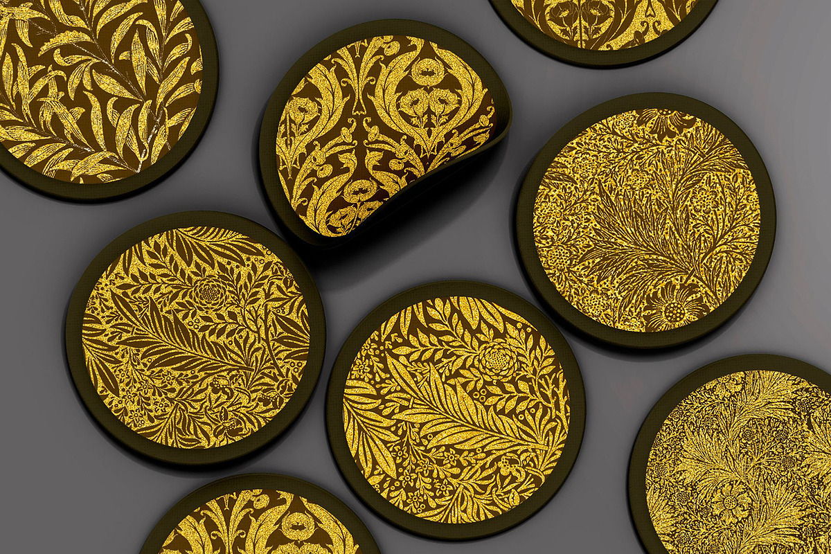 Gold Glitter William Morris Patterns, a Pattern Graphic by ARTOZEN DIGITAL (Photo 2 of 20)
