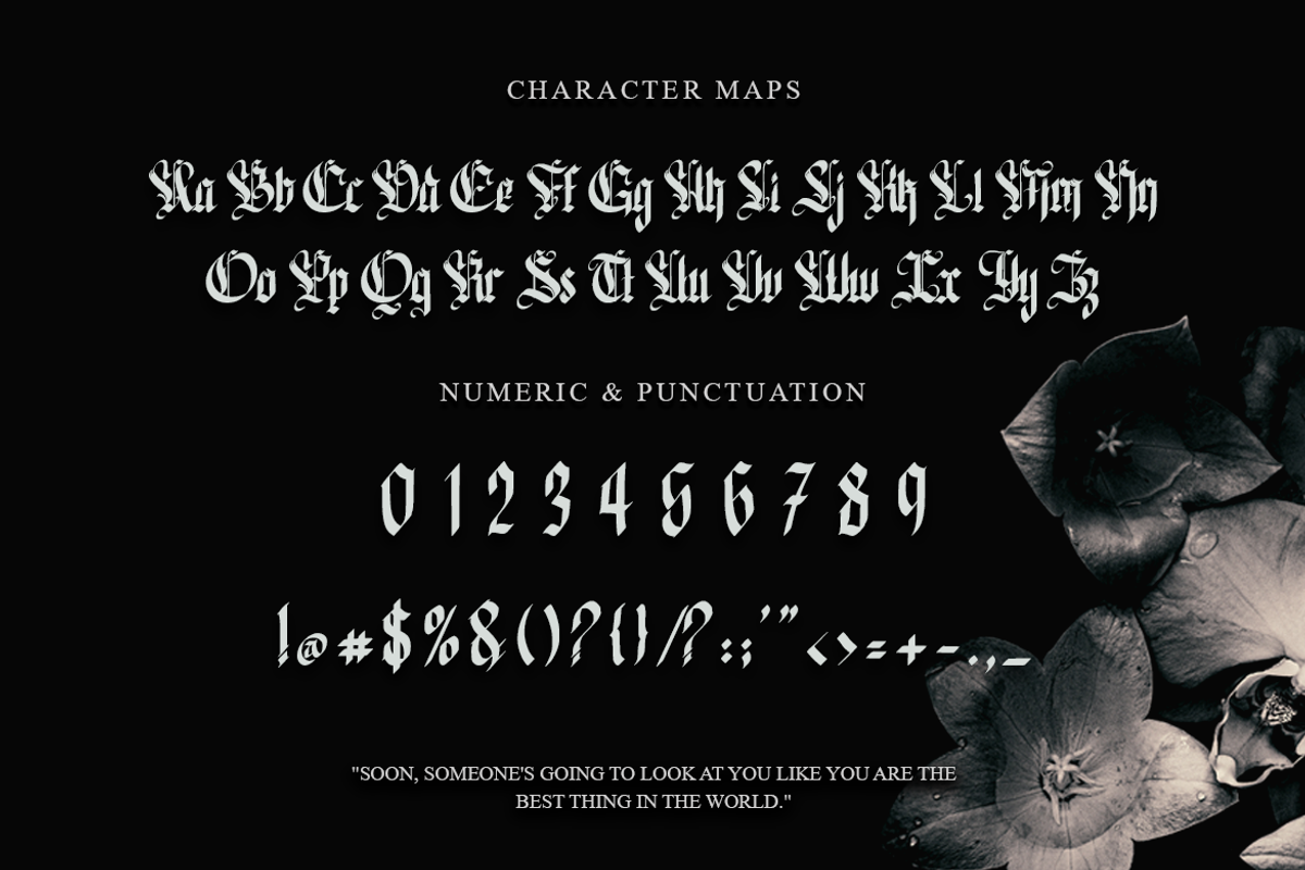 Marvellious - Blackletter Typeface, a Blackletter Font by Meizzaluna Design (Photo 5 of 11)