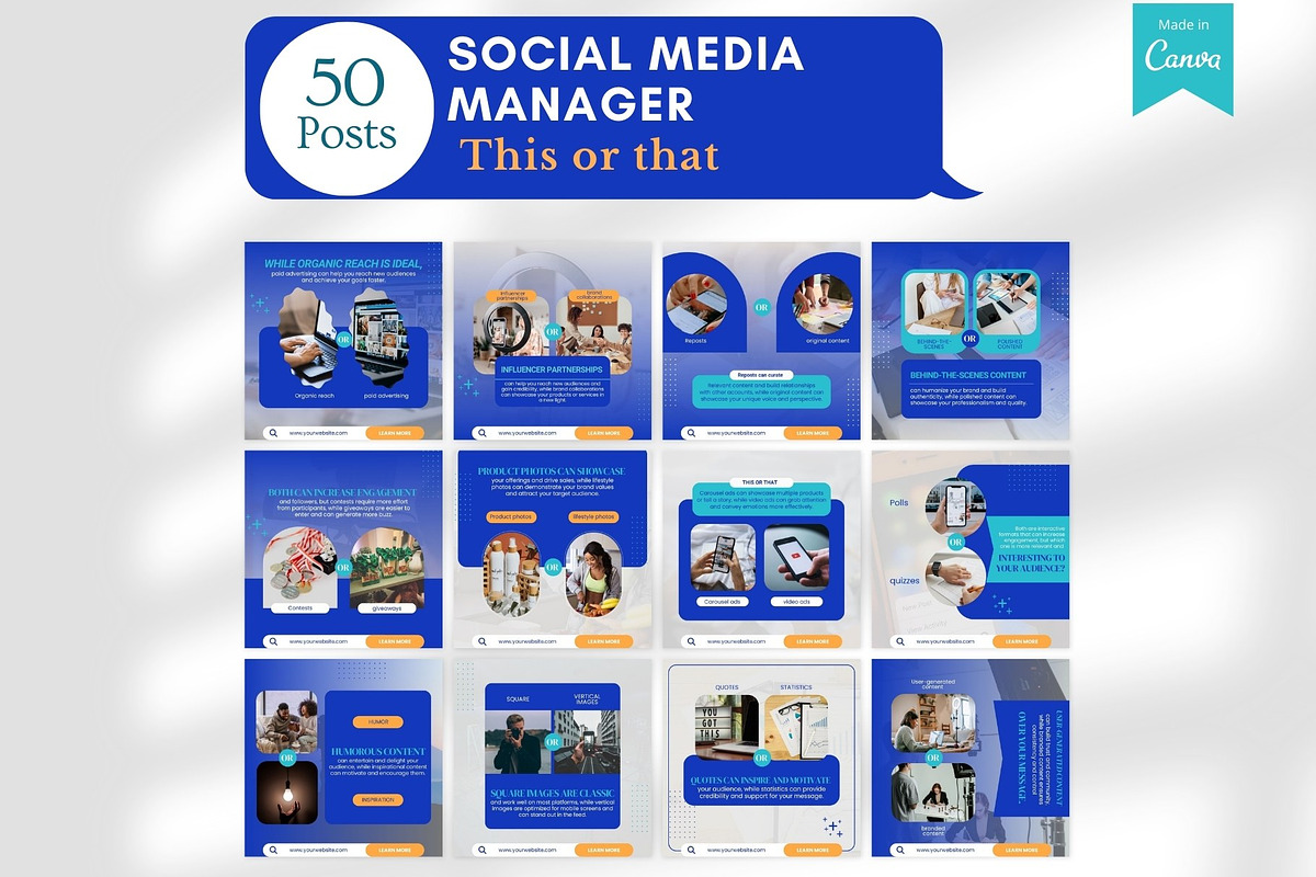 Social Media Manager -Canva Posts, a Social Media Template by Viral Content Design (Photo 9 of 17)