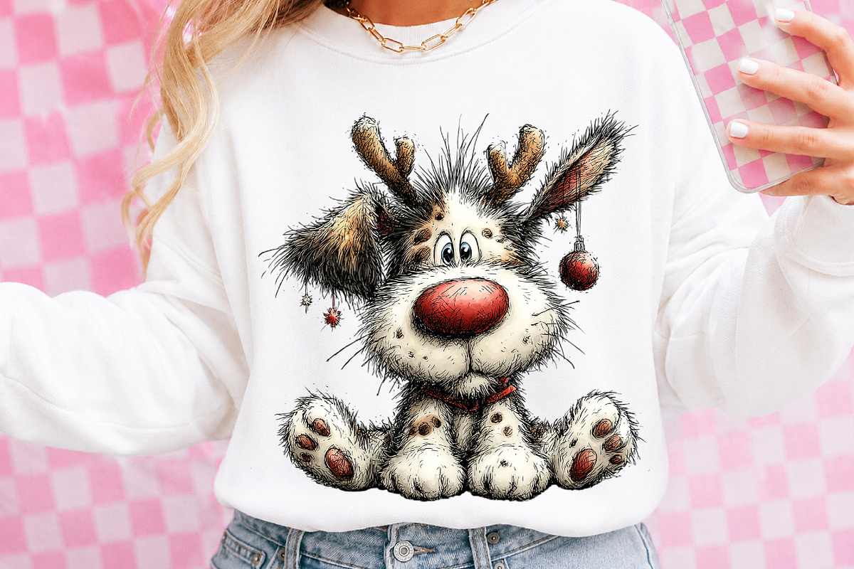 Whimsical Cute Christmas Dog Clipart, a Transportation Illustration by Digital Artistic99 (Photo 3 of 5)