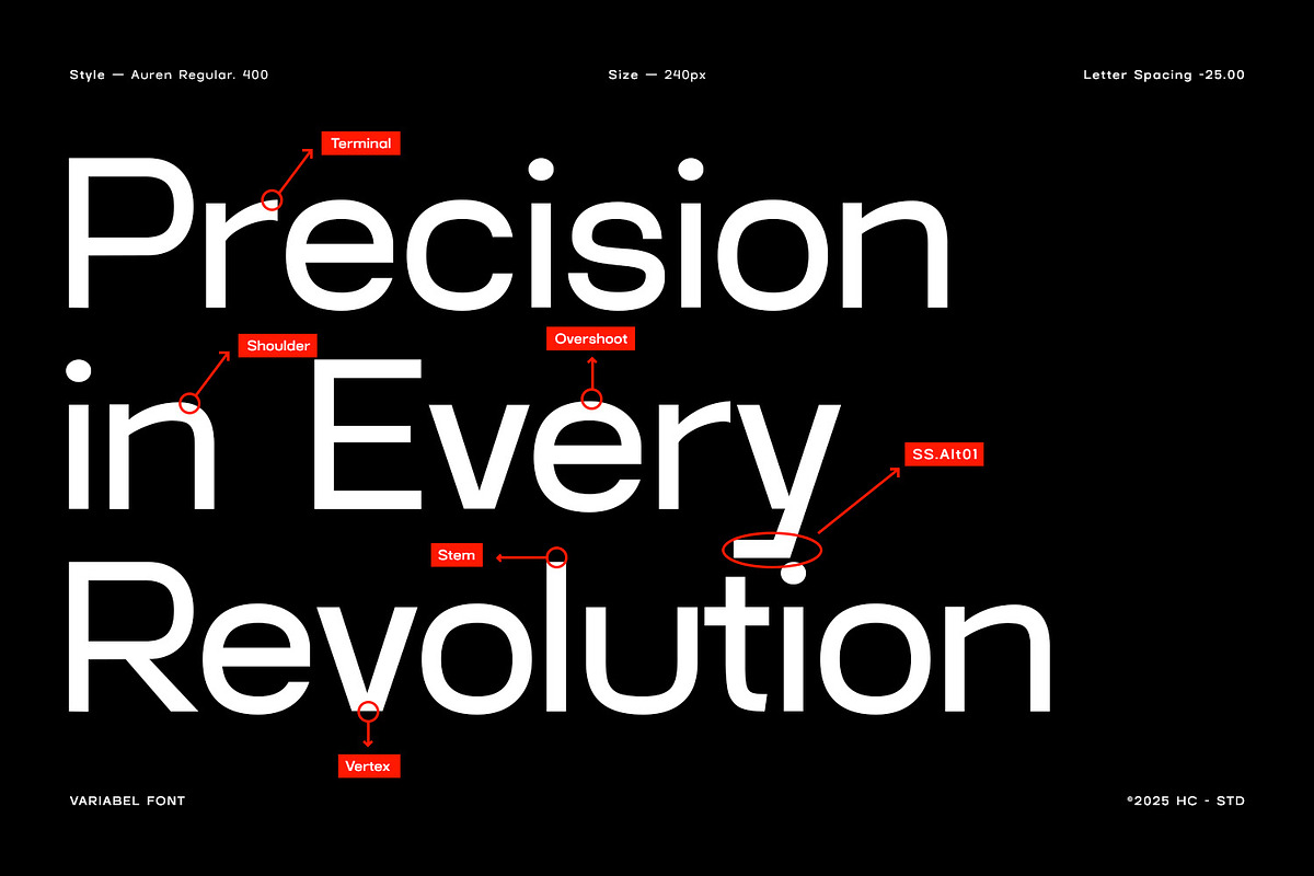 AUREN – Modern Variable Font, a Sans Serif Font by Hasbi Creative (Photo 7 of 10)