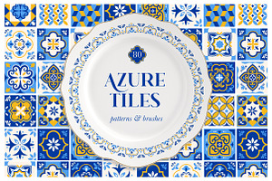 Azure Tiles Patterns & Brushes, a Pattern Graphic by Marish