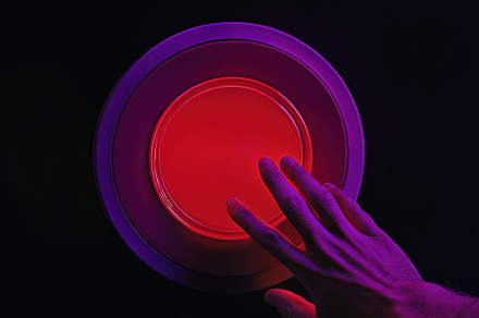 Emergency Red Button Pressed by Hand, a Technology Photo by Virgo Studio