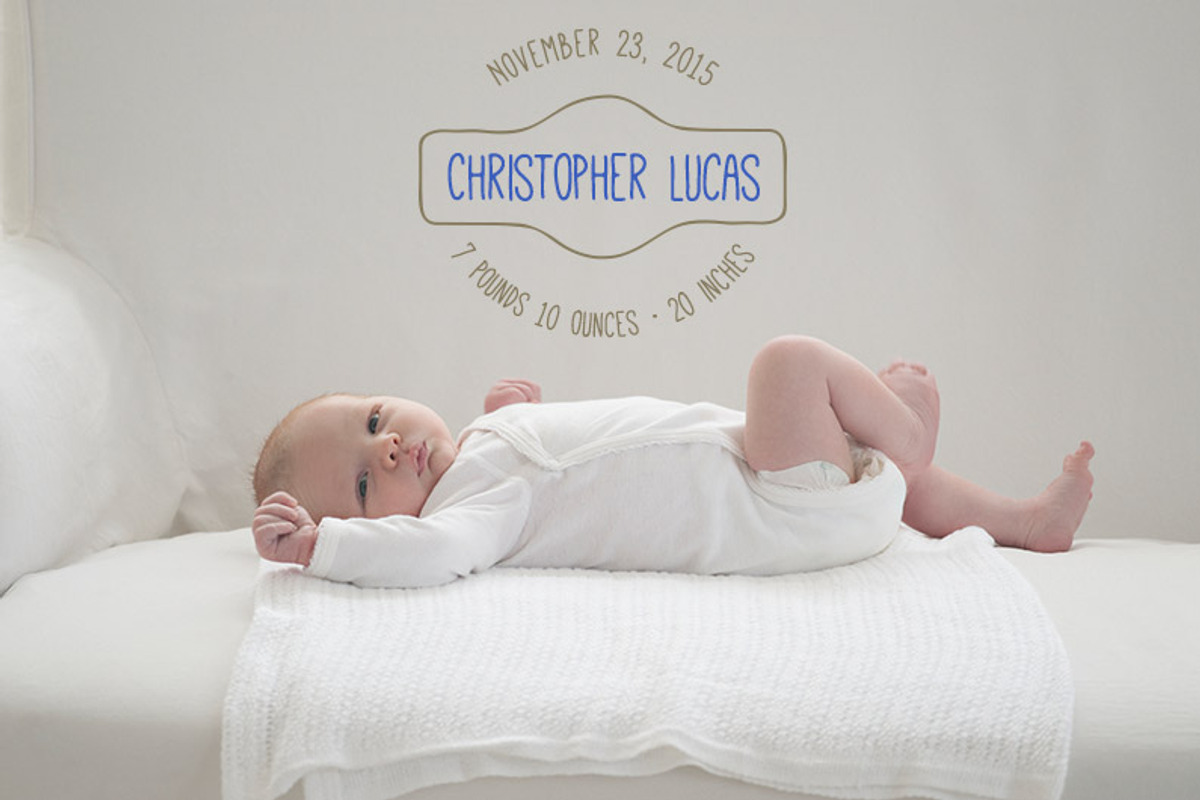 Birth Announcement Photo Overlays, a Layer Style Add-On by Photography Planet (Photo 3 of 5)