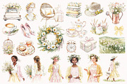 Spring Is Here. Pink Edition., a Seasonal Illustration by PeDe Designs (Thumbnail 2 of 14)