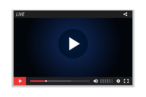Live stream screen. Video player, a Background Graphic by Valerie Bodnar