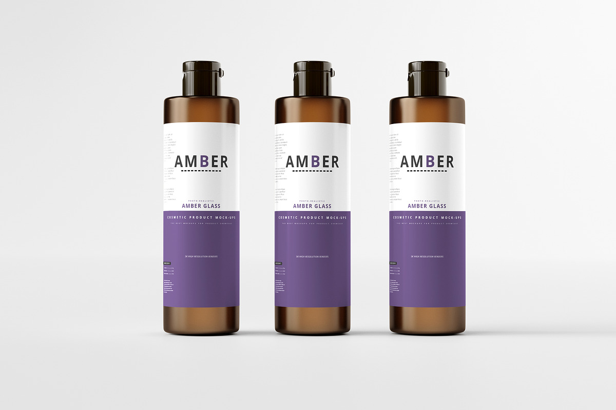 7 in 1 Amber Glass Cosmetic Bundle, a Cups & Container Mockup by pmvch (Photo 52 of 106)