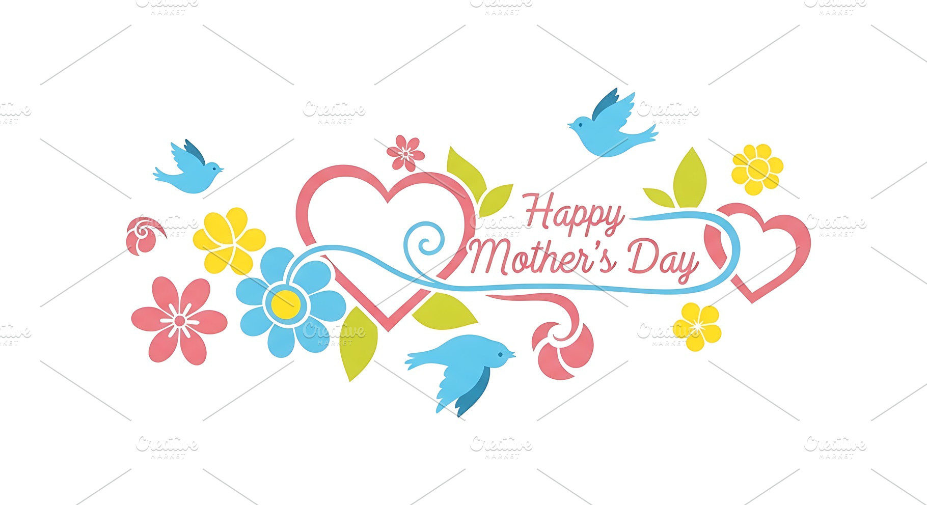 Colorful happy mothers day greeting, a Holiday Photo by Artonix
