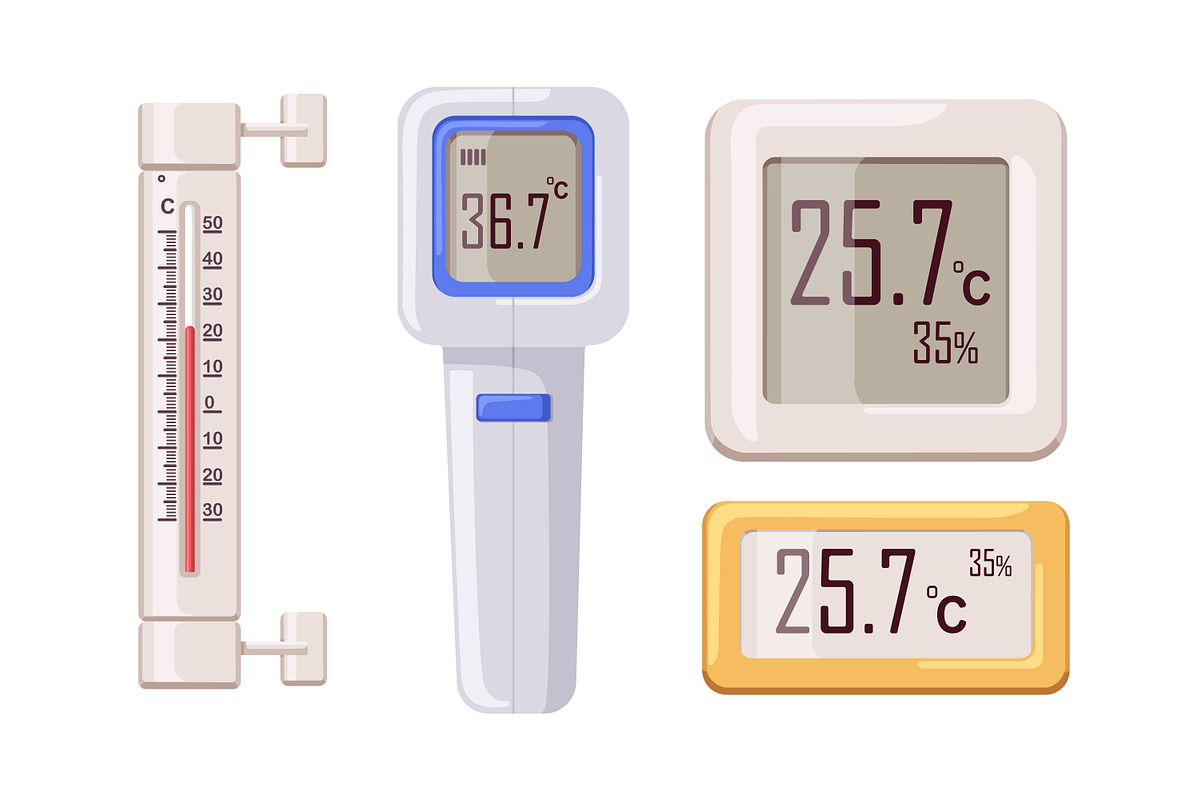 Electronic, mercury thermometers set, an Object Illustration by Good Studio (Photo 2 of 3)