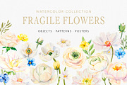White Flowers watercolor collection, a Decorative Illustration by Volha Studio (Thumbnail 1 of 9)