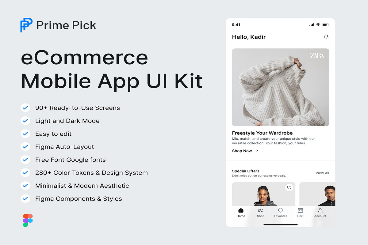 Prime Pick - eCommerce Mobile App, an UI Kit Template by Creative Perspective (Photo 1 of 8)