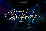 Stockholm, a Script Font by AMINMARIO (Thumbnail 1 of 18)
