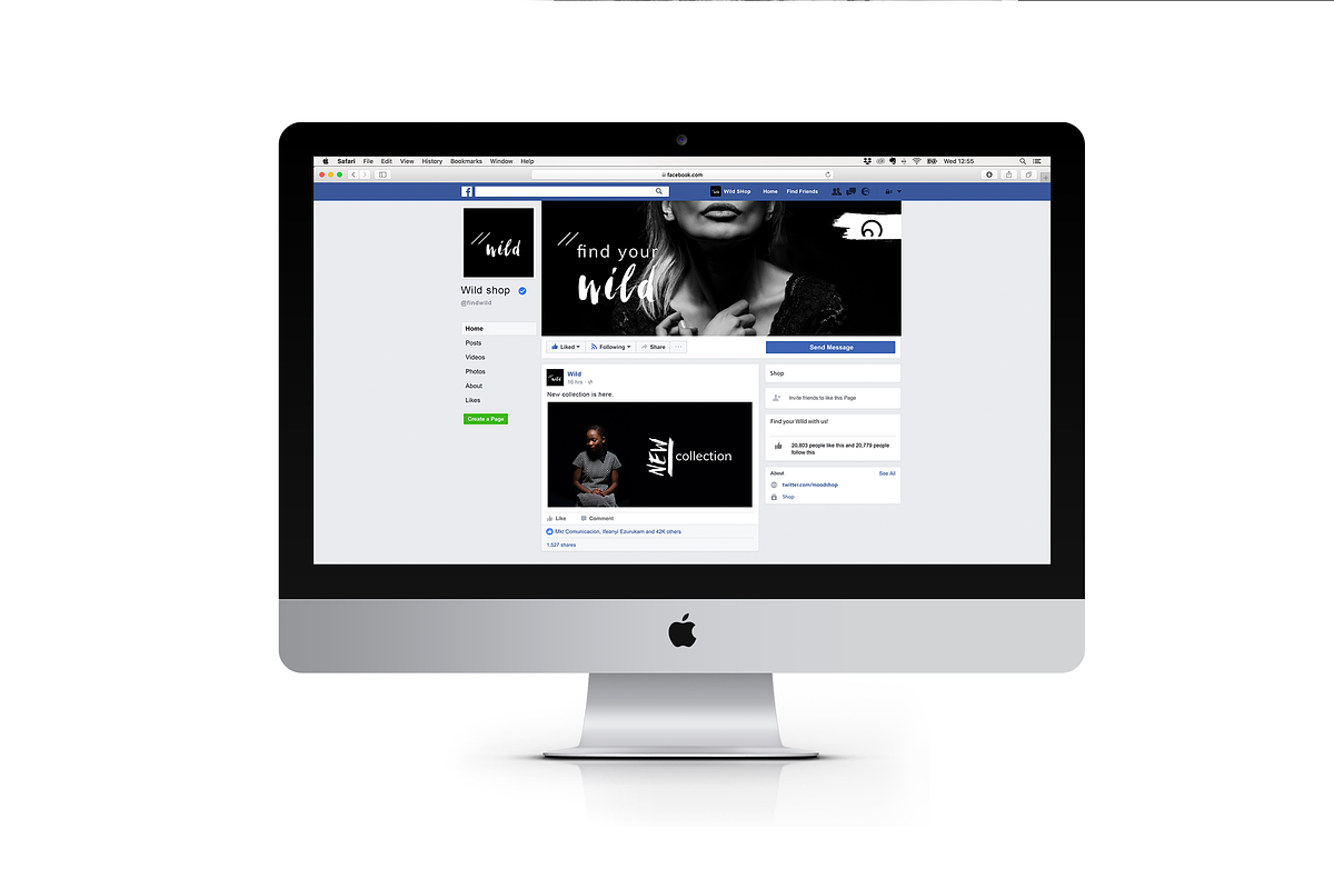 Black & White Facebook Ad Templates, a Social Media Template by Wild Ones (Photo 2 of 9)