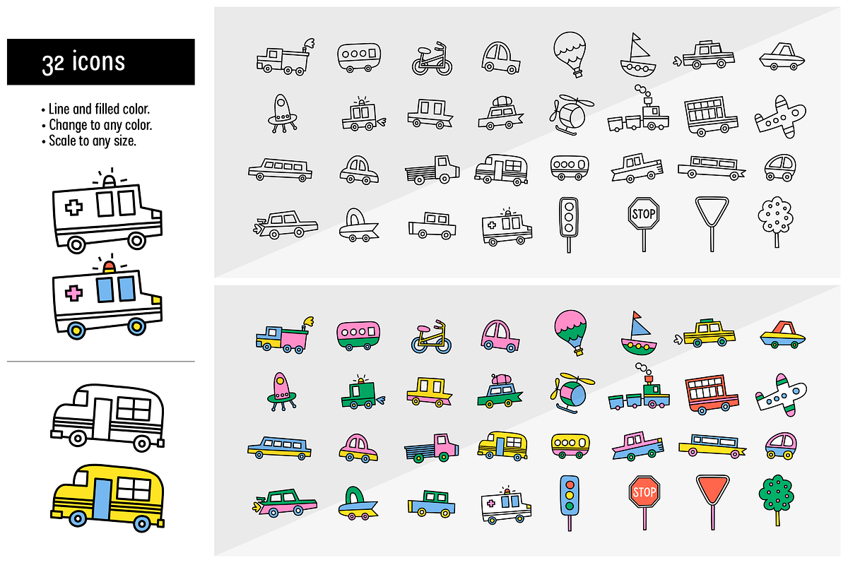 Hop On! Cute Mini Transports, an Education Illustration by Isa De Gregorio (Photo 5 of 8)