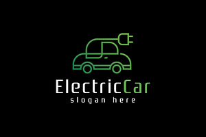 Electric Car Logo, a Branding & Logo Template by Pixes