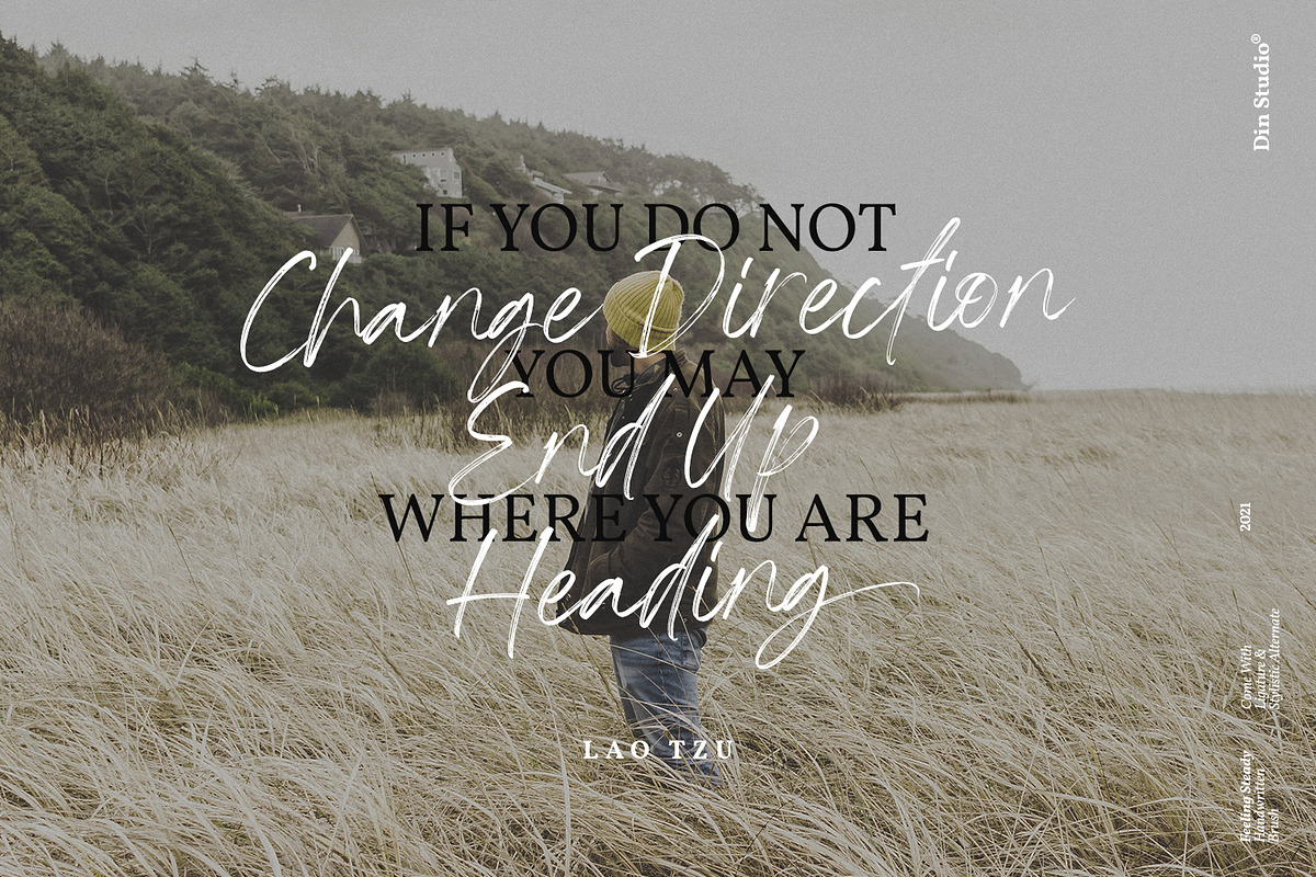 Feeling Steady, a Script Font by din-studio.com (Photo 10 of 10)