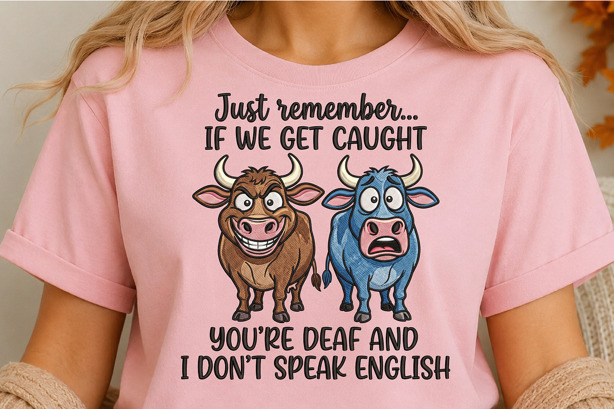 Funny Cow Partners In Crime PNG, an Object Illustration by DreamCafeArt (Photo 5 of 6)