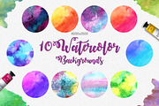 Watercolor Summer Design Set, an Illustration by Free-PSD-Templates (Thumbnail 4 of 7)