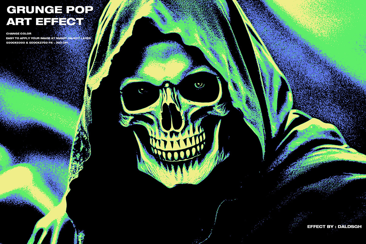 Grunge Pop Art Effect, an Action Add-On by DaldSgh (Photo 1 of 10)