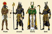 Egyptian Gods and Goddess Bundle, a Person Illustration by Yurals Art (Thumbnail 4 of 5)