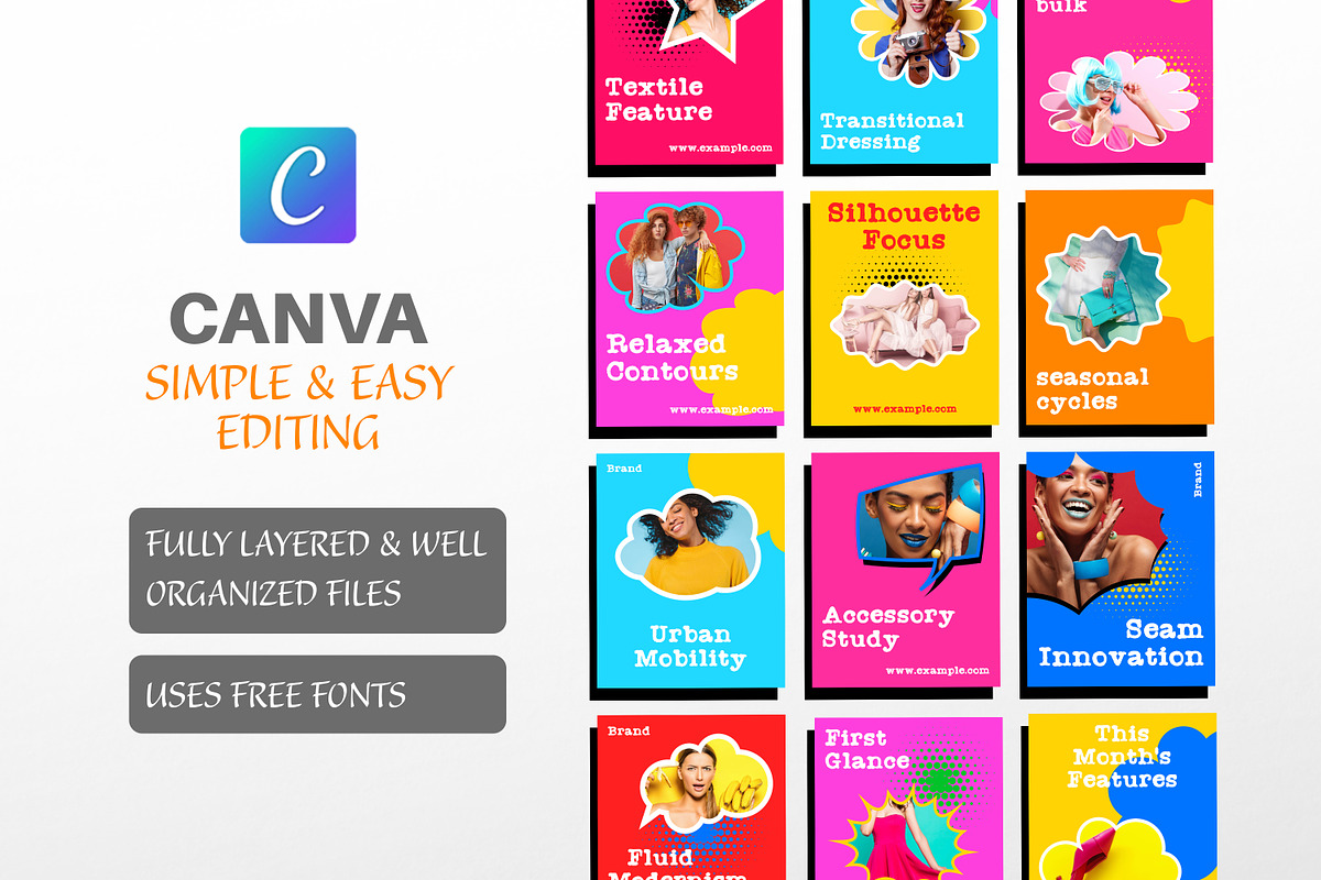 POP-ART Instagram Social Media Kit, a Social Media Template by Artisan Vibes (Photo 6 of 7)