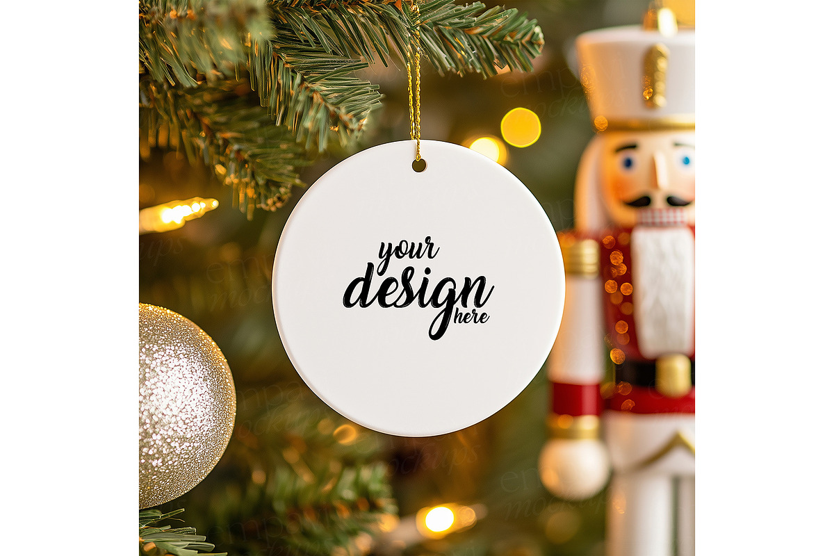 Ceramic Ornament Mockup, a Merchandise Mockup by EmpaviMockups (Photo 3 of 4)