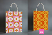 Checkered Flowers Vector Patterns, a Pattern Graphic by Yasmine Patterns (Thumbnail 5 of 7)