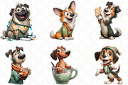Quirky Christmas Dog Clipart, an Illustration by Black Bird Studio (Thumbnail 6 of 6)