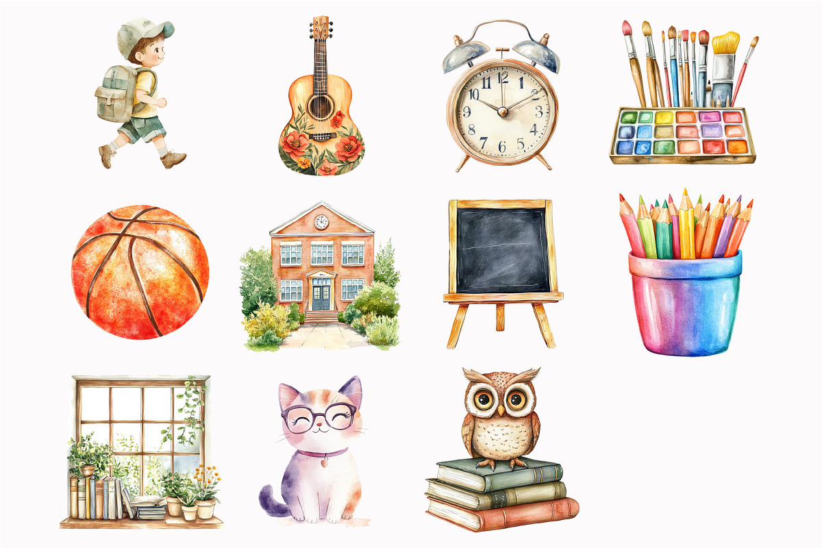 Back to School Clipart, an Illustration by Design Market (Photo 4 of 4)