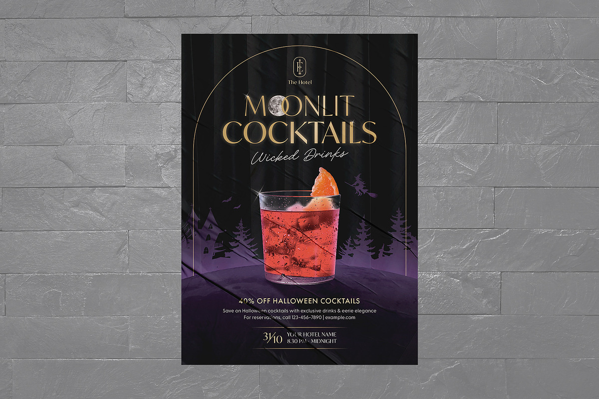 Halloween Cocktail Flyer Template, a Flyer Template by BrandPacks (Photo 3 of 5)