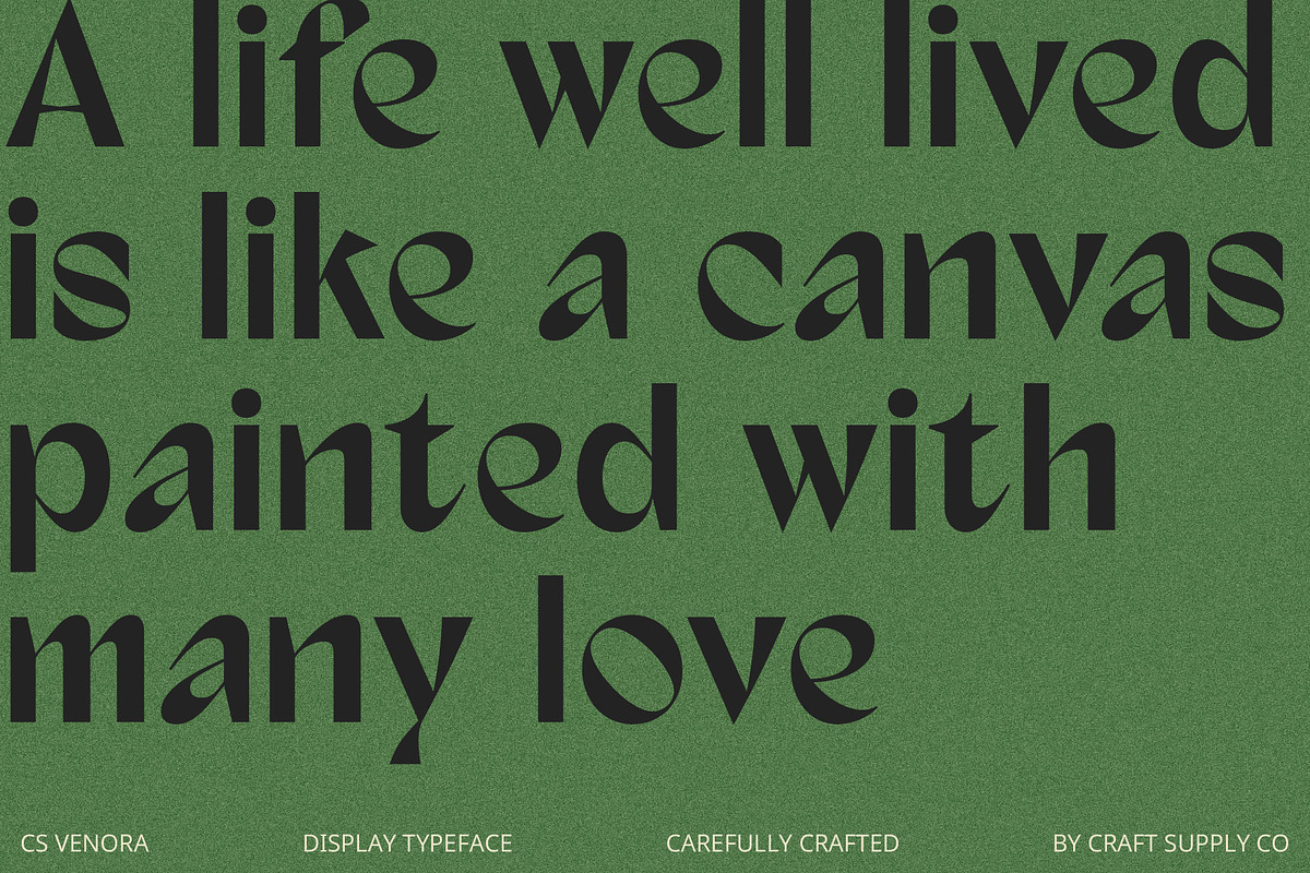 CS Venora – Classic Font, a Sans Serif Font by Craft Supply Co. (Photo 4 of 8)