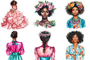 Black Girl Watercolor Sublimation, a Seasonal Illustration by CitraGraphics (Thumbnail 2 of 3)
