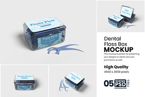 Dental Floss Box Mockup, a Product Mockup by bimockup