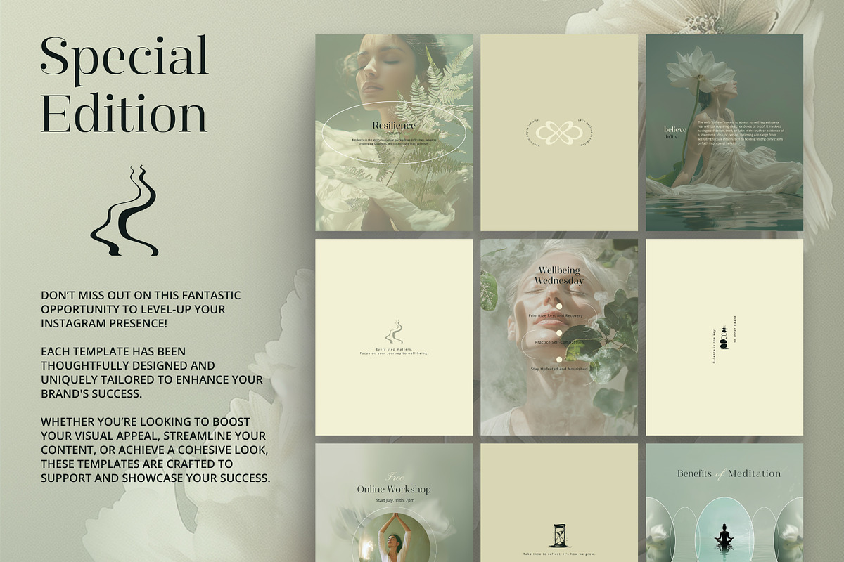 Wellbeing Coach Template - IG Canva, a Social Media Template by Under My Cozy Roof (Photo 2 of 12)