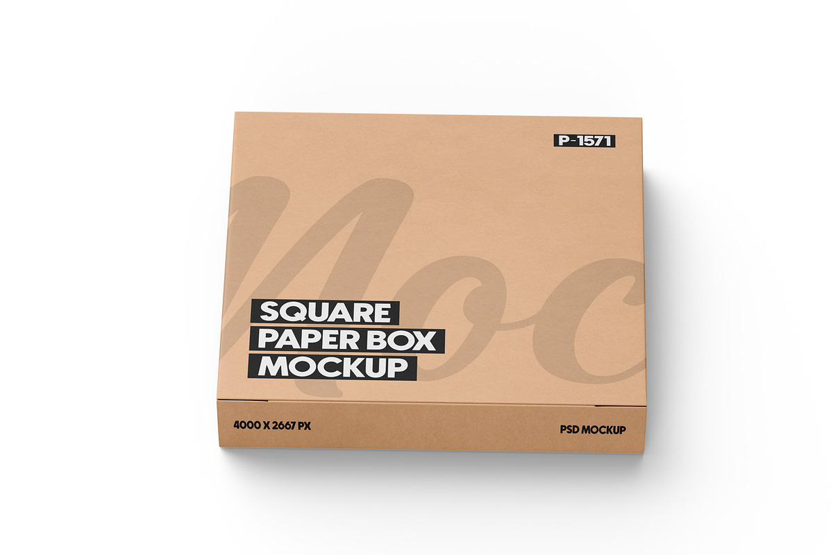 Kraft Square Box Mockup, a Packaging Mockup by Ram Studio (Photo 7 of 14)