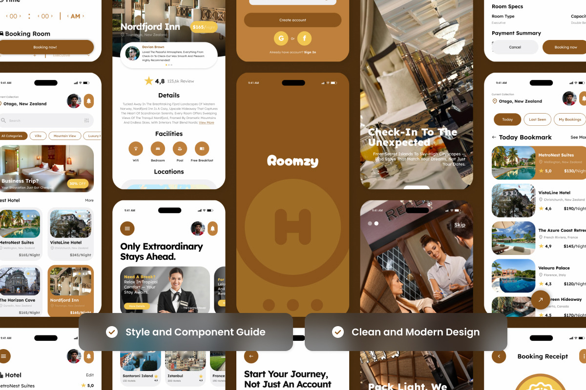 Roomzy – Hotel Booking App Design, an App Template by twinstd (Photo 3 of 5)