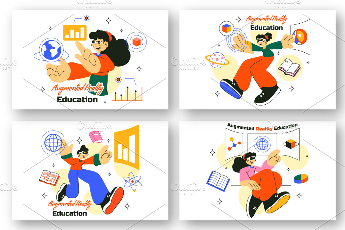 10 Augmented Reality Education, an Education Illustration by denayunebgt (Photo 2 of 4)