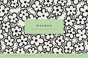 Meadow Seamless Pattern Set